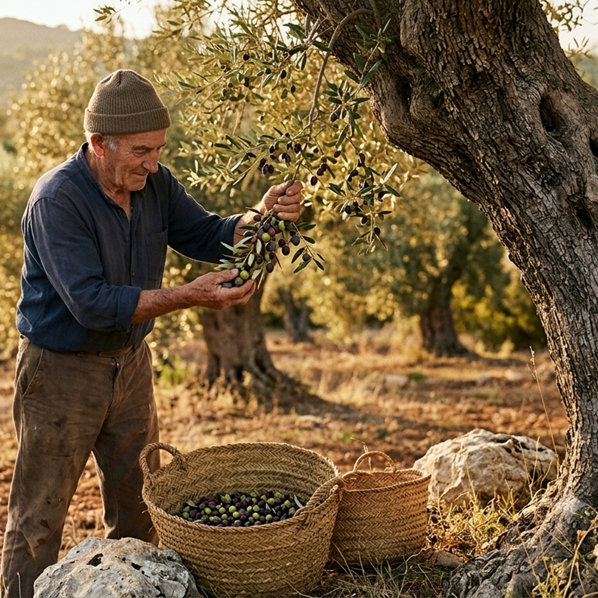 Olive harvesting for olive oil