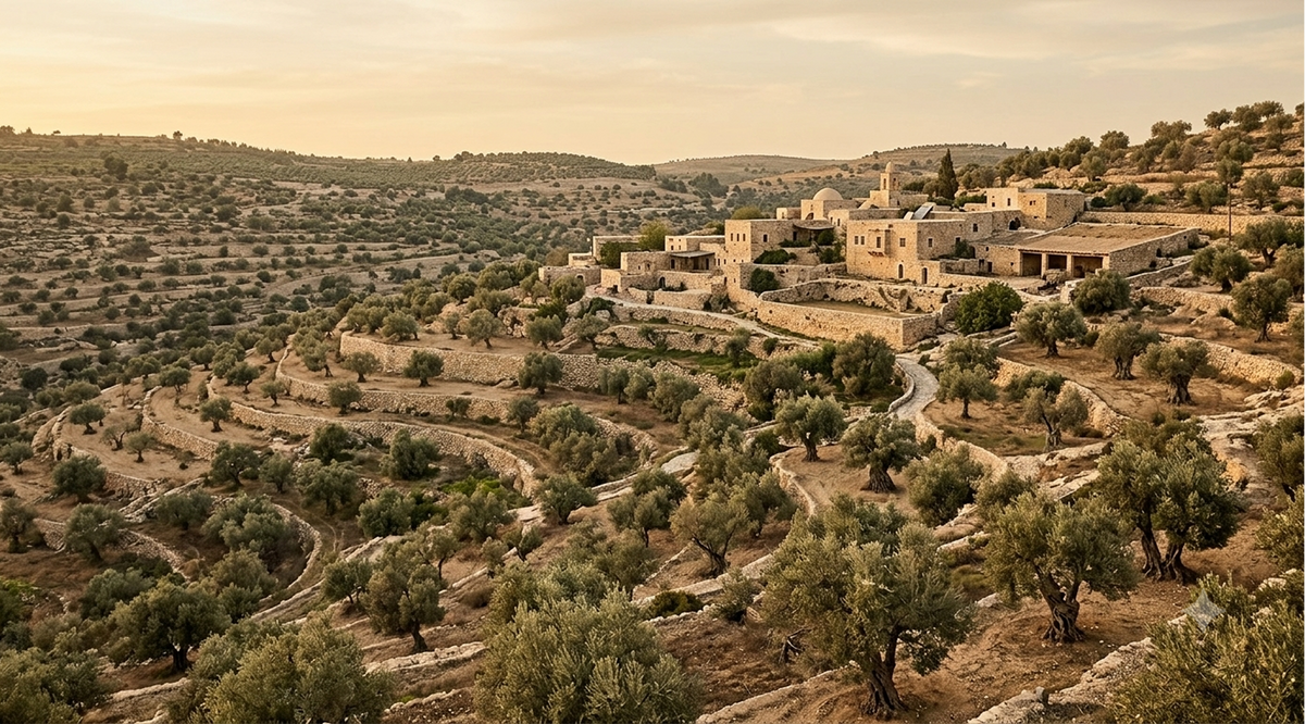 Palestine olive oil landscape