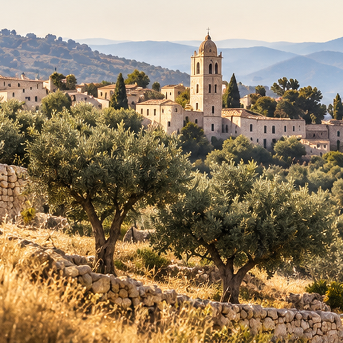 Palestinian olive grove landscape